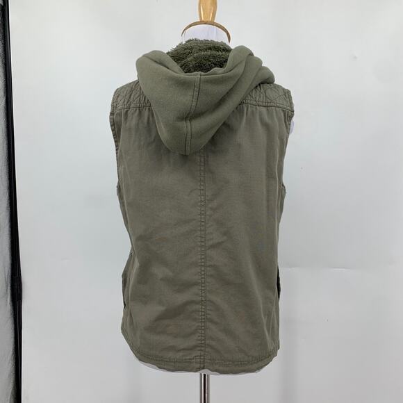 Volcom Vest Womens XS Extra Small Ivy Pile Lined Detachable Hood Snap Buttons - Picture 7 of 16